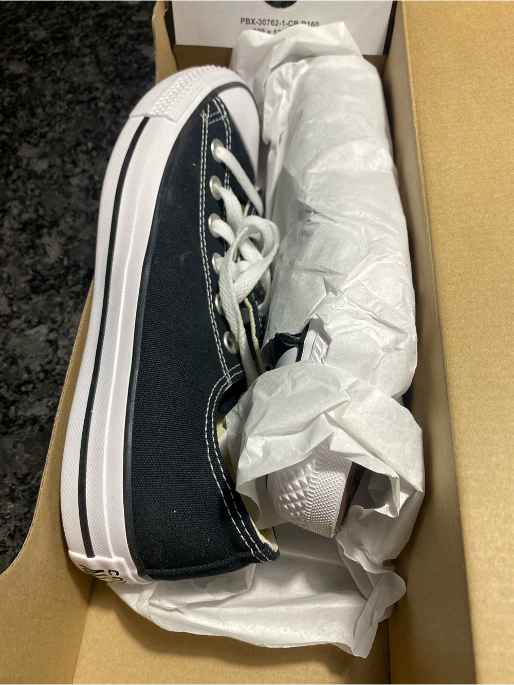 Converse Black and White Low Top Canvas Athletic Shoes